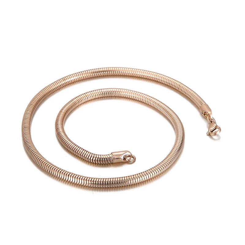 Snake Chain Pendant Necklace 6mm — Stainless Steel