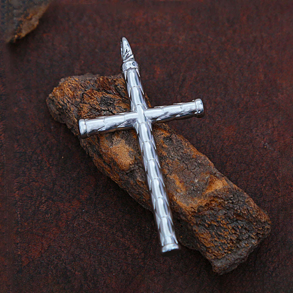 Cross Pendant Necklace — Stainless Steel