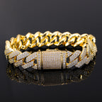 14mm Bracelet With Box Buckle High Quality Iced Out Cubic Zirconia Hip Hop Fashion Personality Jewelry For Gift Luxury