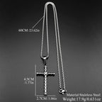 Cross Steel Pendant Christian Punk Biker