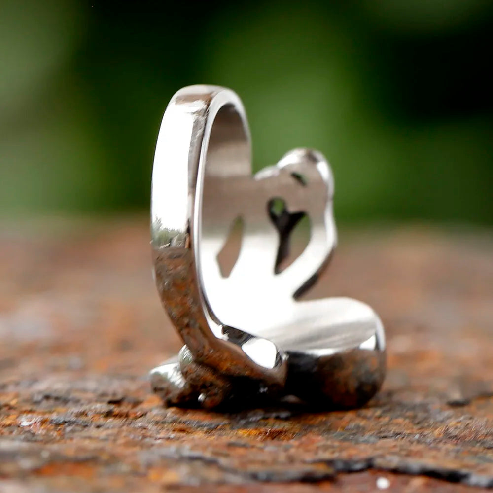 2024 New 316L Stainless Steel Vintage COOL Octopus Ring With Patterns Gothic For Men Women Punk Motorcycle Jewelry