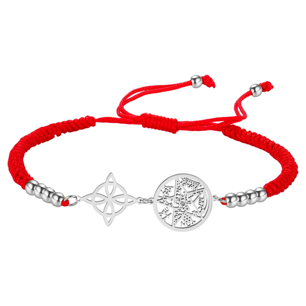 Witch Knot Pentagram Tetragrammaton Bracelet — Stainless Steel