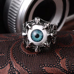 Retro Devil Teeth Eyes Shape Rings for Men Women Punk Devil Eye Ring Hip Hop Rock