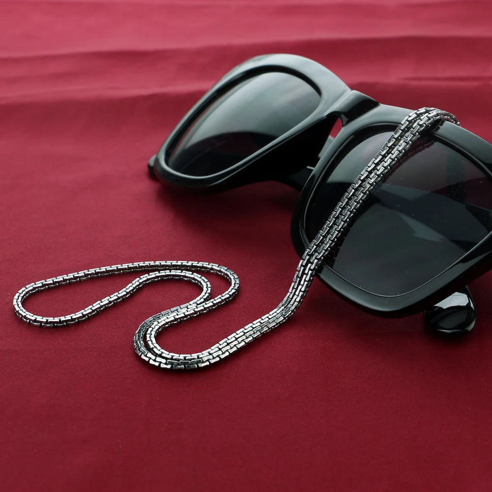 Fashion 2mm Box Chain Necklace For Men Women Punk Silver Long Necklace Male Hip Hop Jewelry Gift