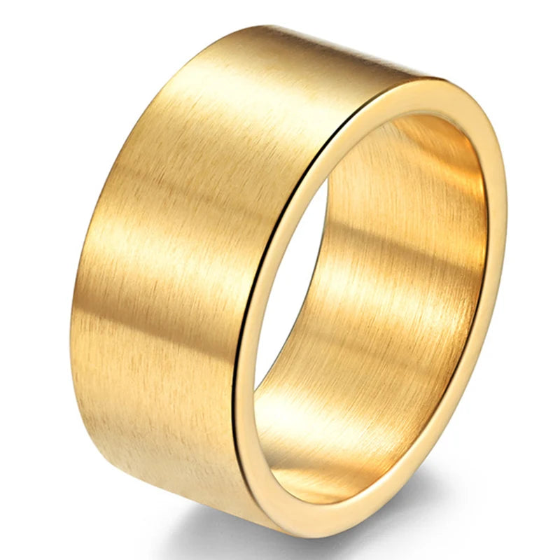 10mm Wide Band Ring — Stainless Steel