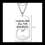 Bone Sweater Pendant — Stainless Steel
