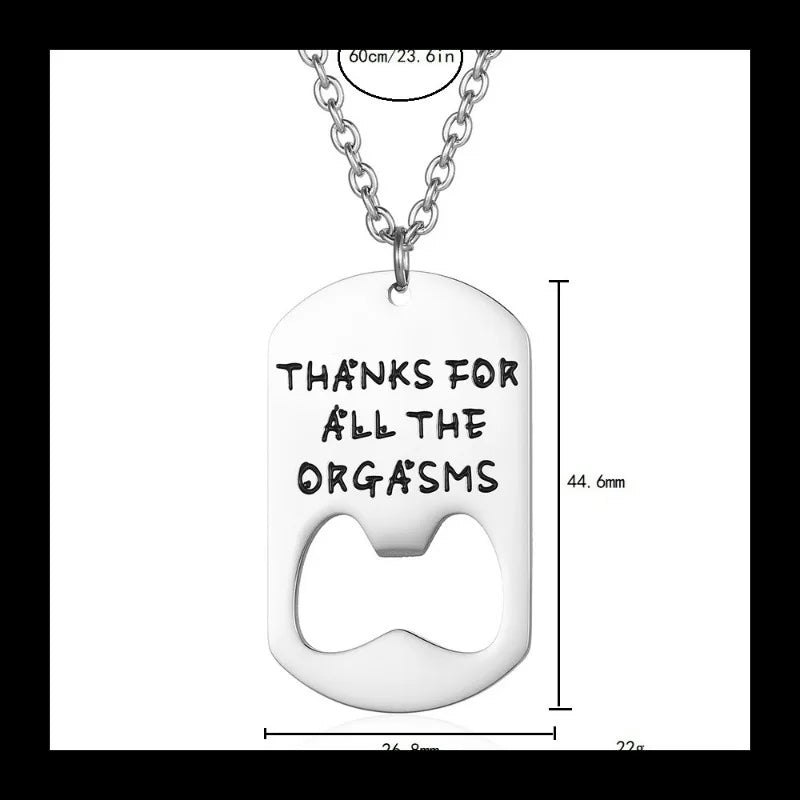 Bone Sweater Pendant — Stainless Steel