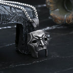 Biker Retro 2024 New Fashion 316L Stainless Steel Punk Rock Skull Mask Pendant Necklace For Man Women Music Brand