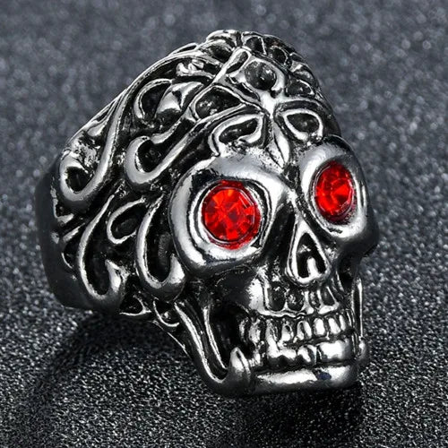 New Design Skull Crow Skull Ring Woodpecker Bird Men's Ring Punk Stylish Jewelry