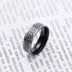 Viking Words Ring Western Band for Men and Women