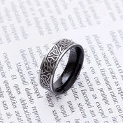 Viking Words Ring Western Band for Men and Women