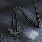 Cheap electroplated stainless steel phoenix pendant necklace, Thanksgiving, Christmas, and New Year gifts