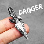 Snake Dagger Pendant — Stainless Steel