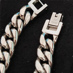 10mm Polished Cuban Chain Bracelet — Stainless Steel
