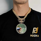 Crown Photo Pendant Necklace Statement