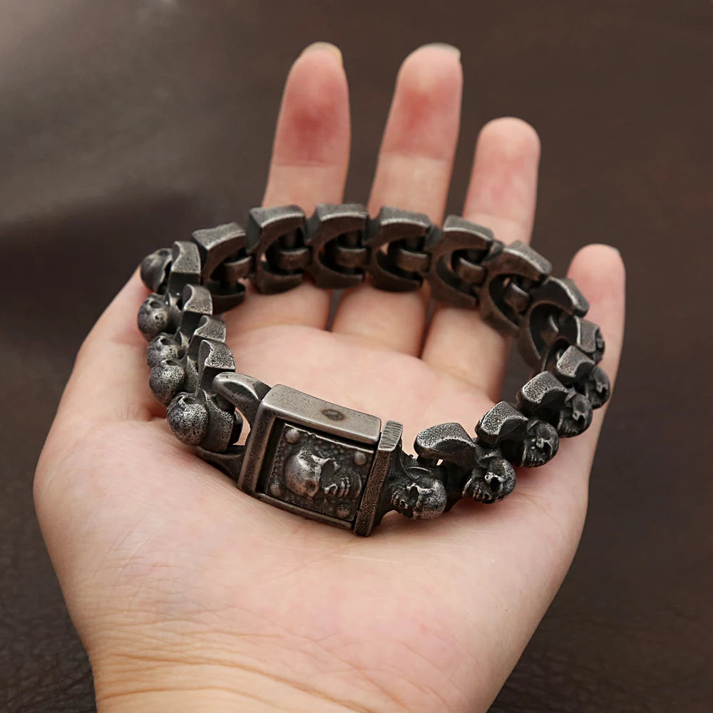 Skull Bracelet — 316L Stainless Steel