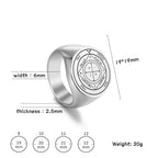 First Pentacle Key of Solomon Ring — Stainless Steel