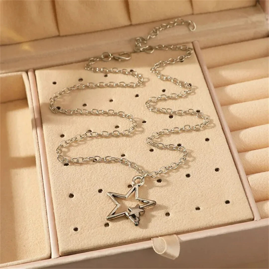 Pentagram Black Rope Necklace