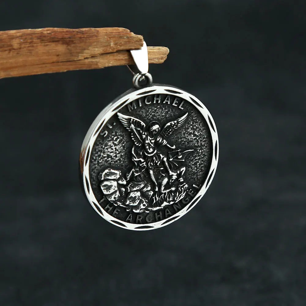Archangel Michael Pendant — Stainless Steel