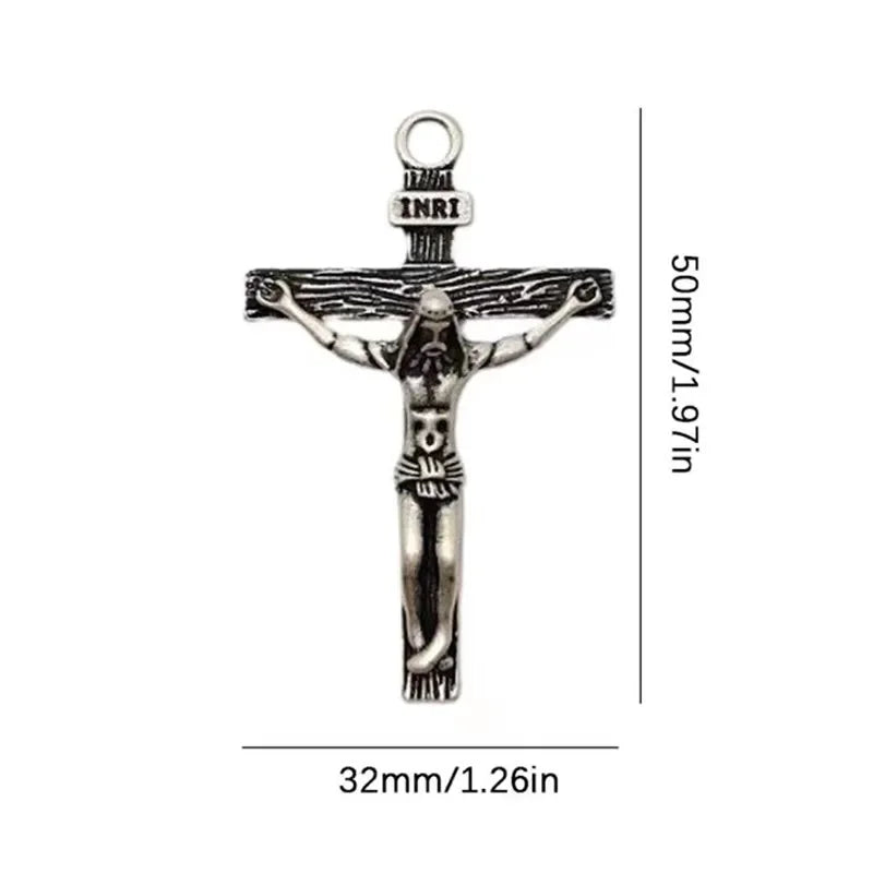 Jesus Cross Gold Pendant Necklace