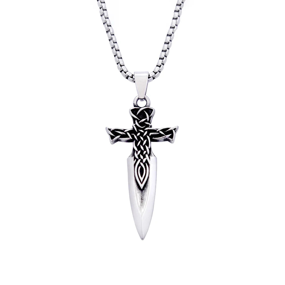 Viking Celtic Stainless Steel Pendant Necklace