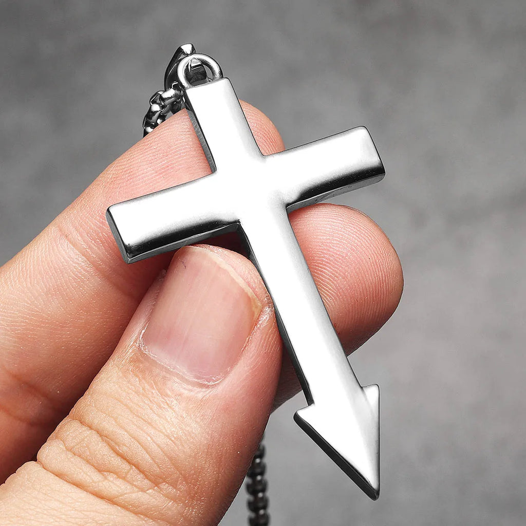 Cross Pendant Necklace Stainless Steel