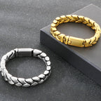 Matte Brushed Stainless Steel Bracelet for Man 11MM Wide Cuban Link Chain Bracelets Waterproof Gold/Silver Color