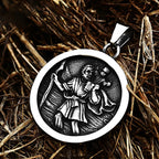 Men Stainless Steel Catholic Patron Saint Pendant Michael St. Michael The Archangel Pendant Necklace Jewelry Gifts Dropshipping