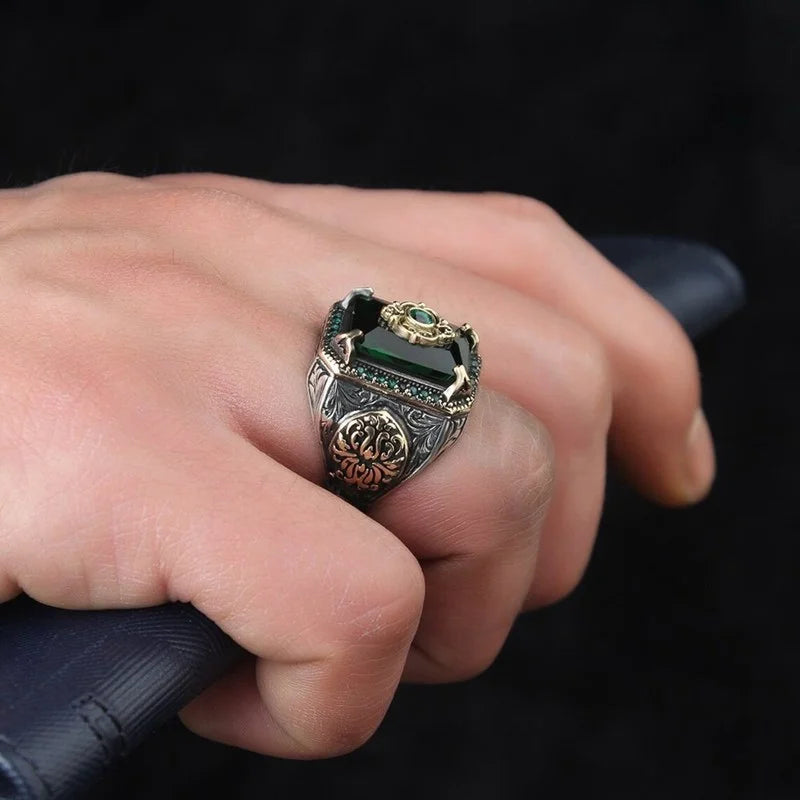 Vintage Iced Out Silver Ring