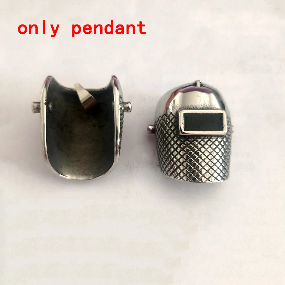 Fashion Punk Style Mask Men's Pendant Titanium Steel Hanging Neck Jewelry Student Hipster Hot Sale