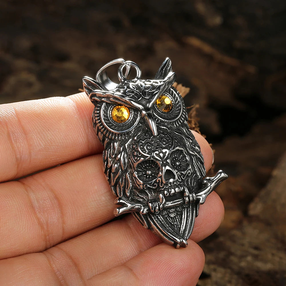Skull Pendant Necklace — Stainless Steel
