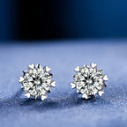 Moissanite Studs Earrings Pass Diamond tester Pen For Men Women 18K Platinum Plated Bride Wedding Gemstone 925 Silver Earrings
