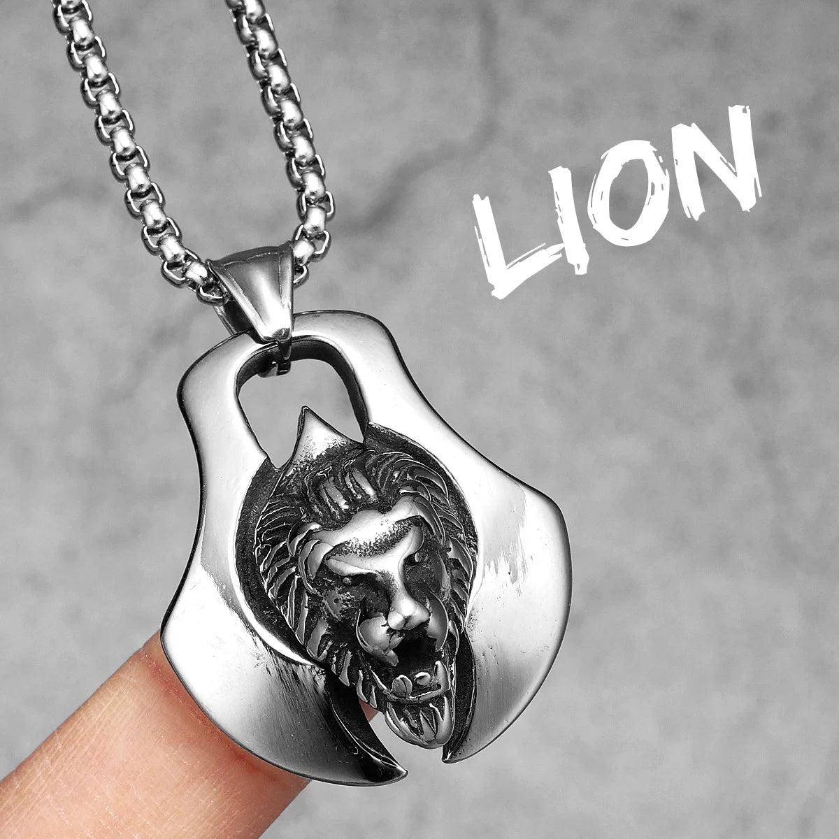 Viking Axe Stainless Steel Punk Biker Pendant