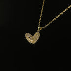 Diamond Love Collarbone Necklace — Stainless