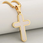 Cross Pendant Necklace — Stainless Steel