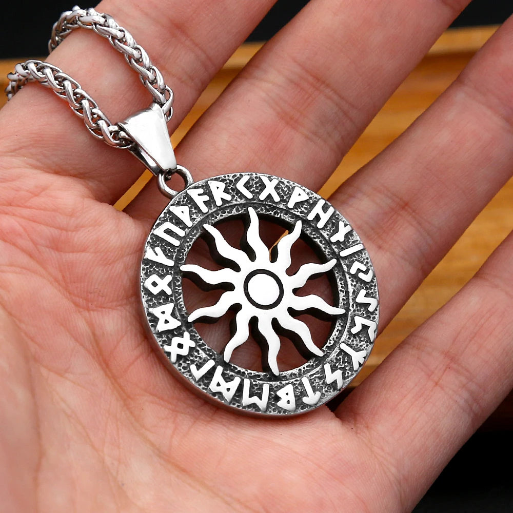 Sun God Apollo Pendant — Stainless Steel