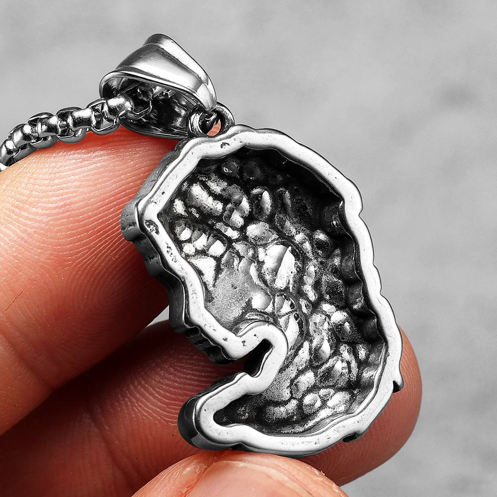 Medusa Snake Pendant Necklace Stainless Steel Greek