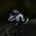 Gothic Mouse Stainless Steel Pendant Necklace