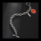 Skull Pendant Chain Bracelet — Stainless