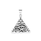 Eye of Horus Pyramid Pendant — Stainless Steel