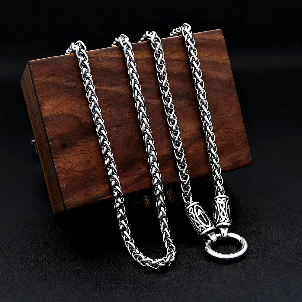 Dragon Steel Pendant Retro Ethnic Style Bone Round