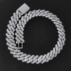 Two-Tone Iced Out Cuban Chain Necklace 20MM