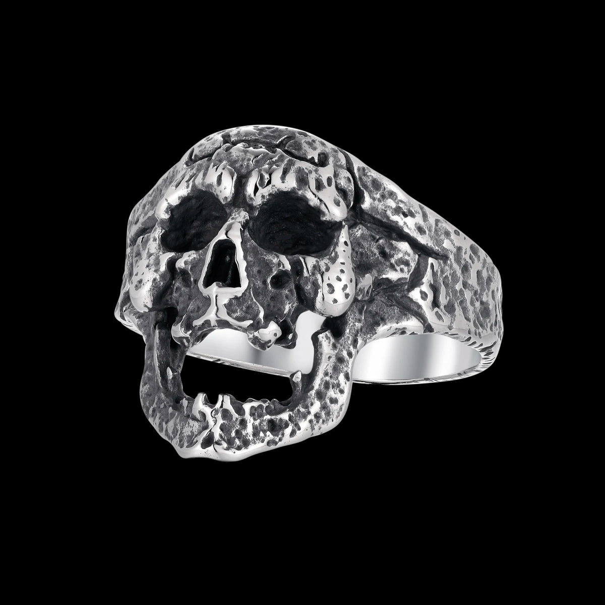 316L Stainless Steel Various Design 2022 New Arrive Classical Skull Men`s Ring With Pattern Punk Rock Gothic Creative Jewelry