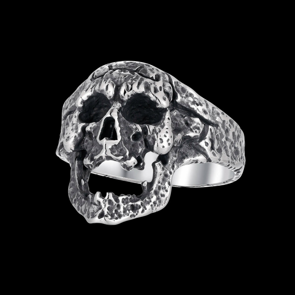 316L Stainless Steel Various Design 2022 New Arrive Classical Skull Men`s Ring With Pattern Punk Rock Gothic Creative