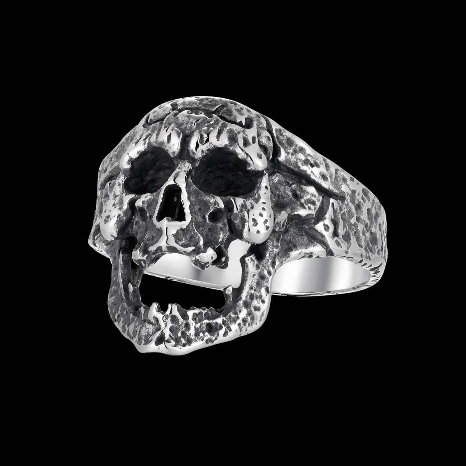 316L Stainless Steel Various Design 2022 New Arrive Classical Skull Men`s Ring With Pattern Punk Rock Gothic Creative