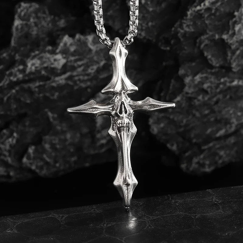 Vintage Christian Ice Crystal Jesus Head Pendant Necklace for Men and Women Cross Catholic Amulet Jewelry