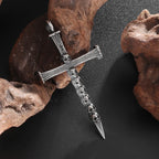 Retro Skull Cross Pendant Necklace — Stainless Steel