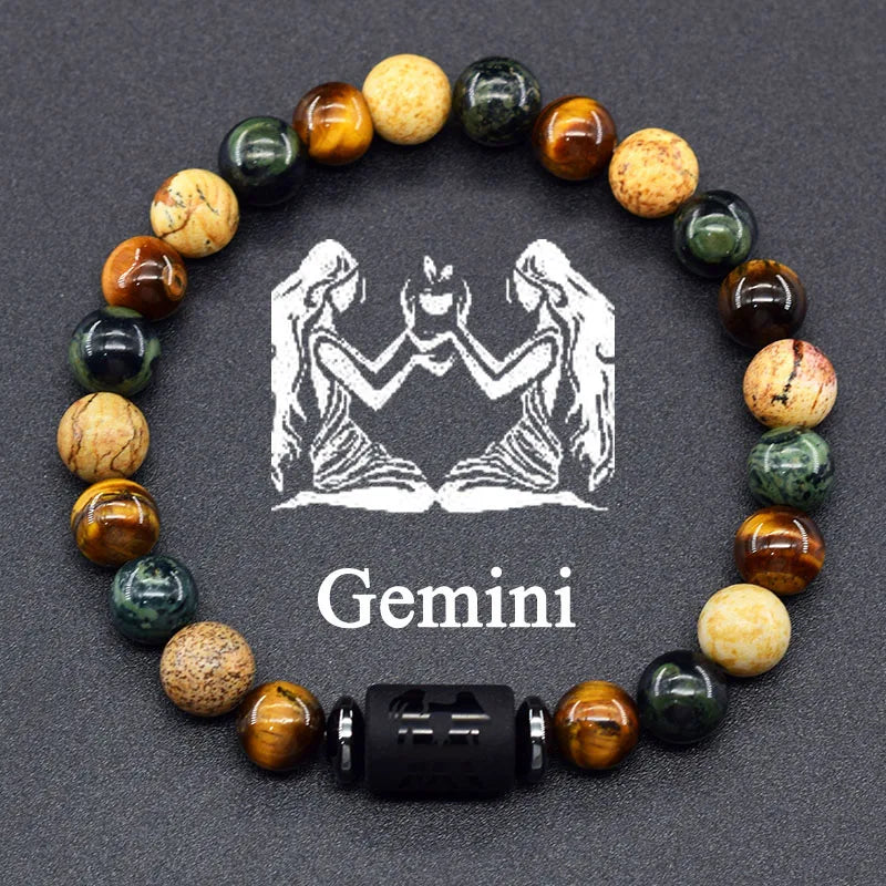 12 Zodiac Signs Bracelet Homme 12 Constellation Jewelry for Women Scorpio Gemini Sagittarius Bracelet Friendship Gift Whoelsales