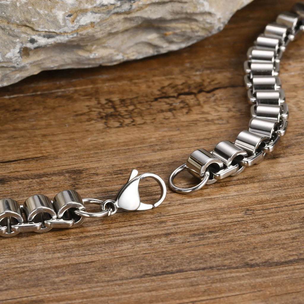 Heavy Bike Link Chain Bracelet — Stainless Steel