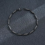 New Stylish Black Metal Chain Bracelets for Men Women Multiple Designs Punk Gothic 316L Stainless steel Jewelry Gift